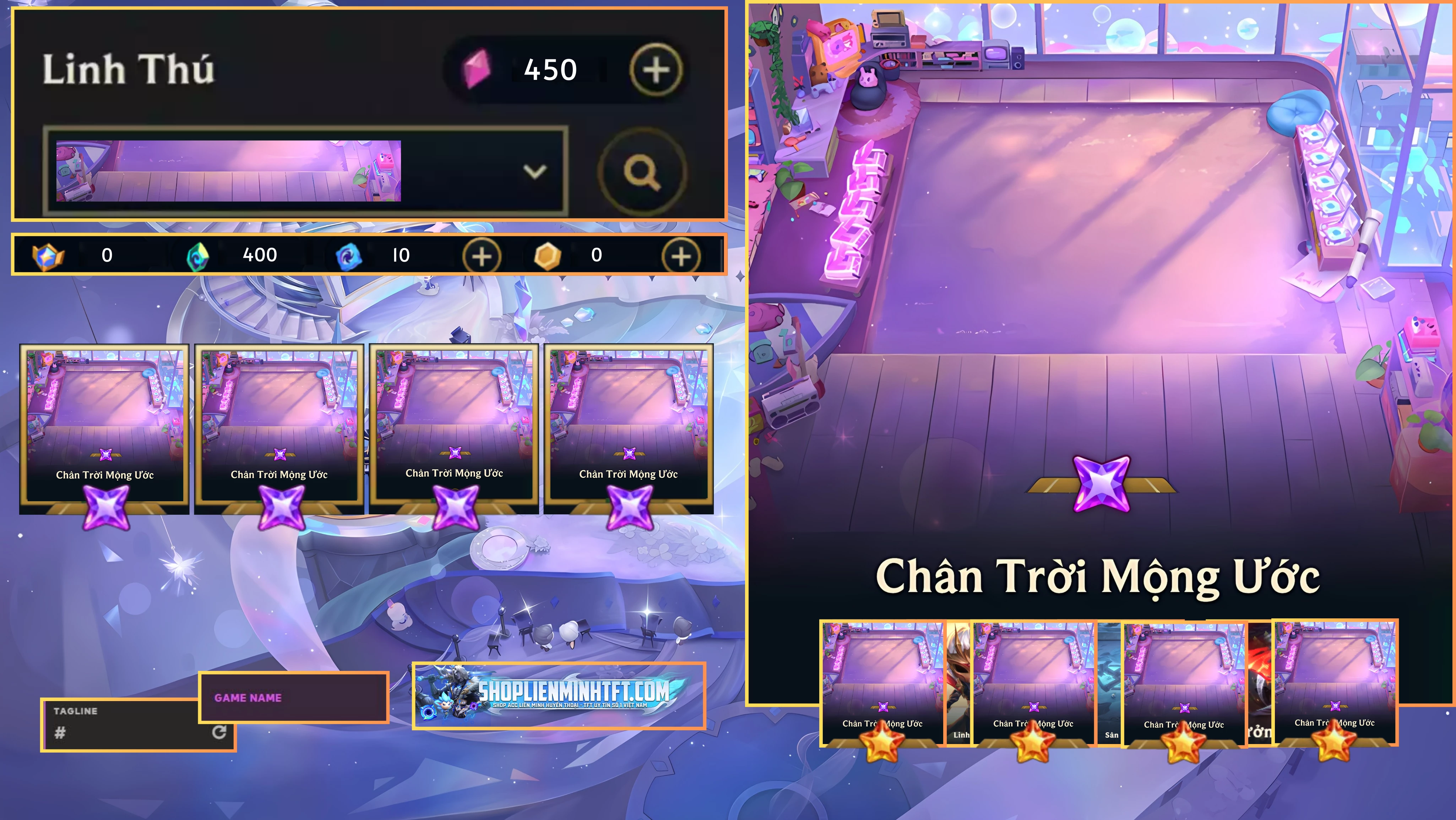 SÀN ĐẤU CHÂN TRỜI MỘNG ƯỚC ACC CLONE